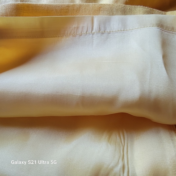 Classique Entier 100% Linen Pencil Skirt Canary Size 14 NWT - Picture 10 of 14